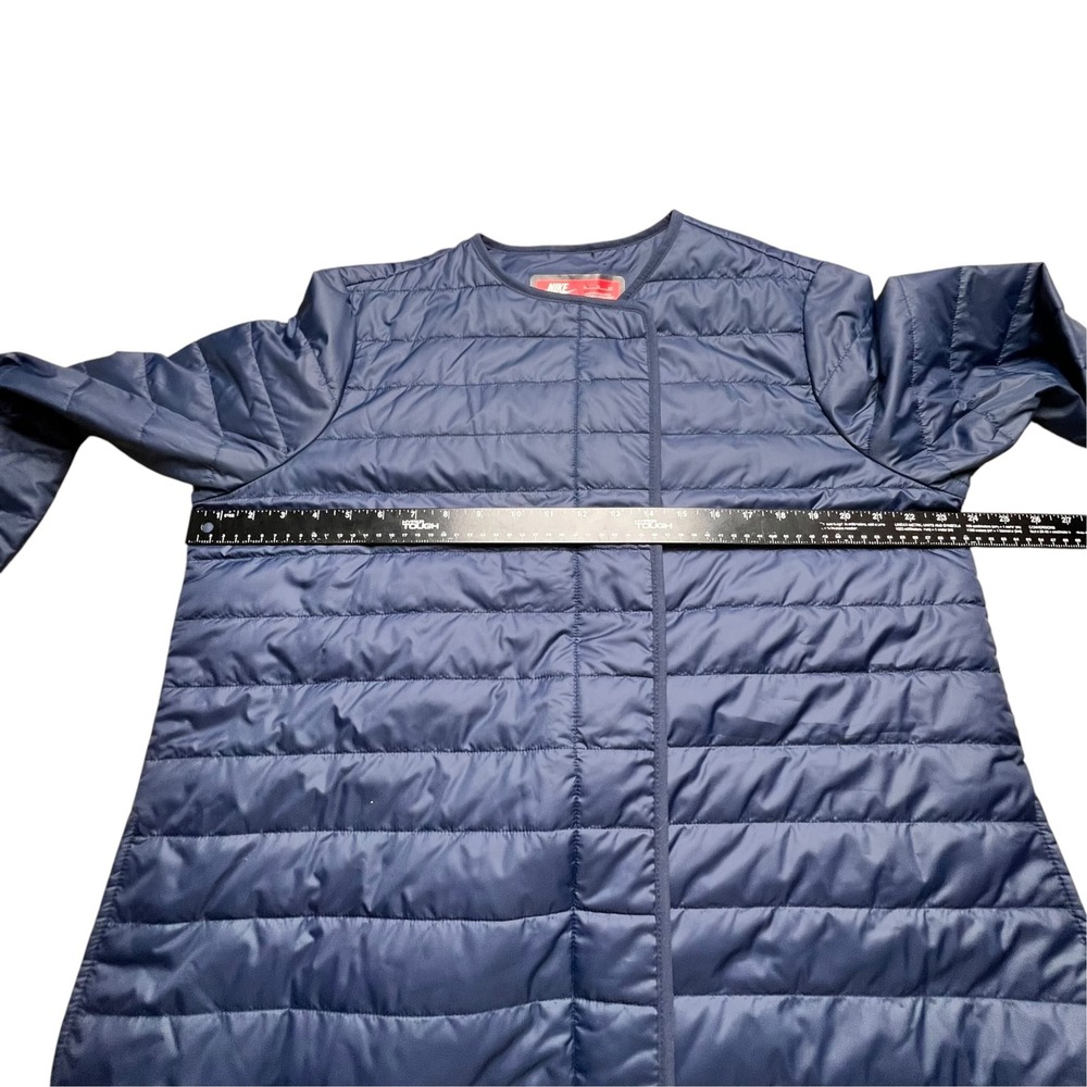 Nike Sportswear Women Navy Blue Synthetic Fill Puffer Liner Jacket XL Longline - Picture 5 of 12